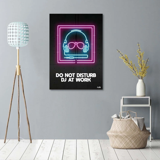 Poster, Headphones Neon