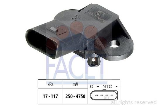 Air Pressure Sensor, height adaptation Made in Italy - OE Equivalent 103072