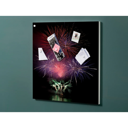 Notiz Motive Fireworks Magnetic Wall Mounted Cork Board