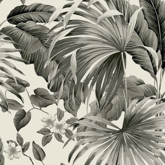 Belgravia Decor Retreat Leaf Mono Wallpaper