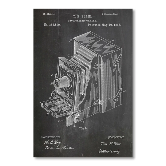Photographic Camera by House of Borders Graphic Art in Grey