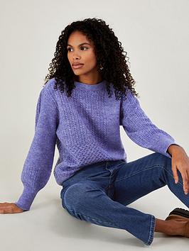 Monsoon Supersoft Patch Stitch Tunic Jumper