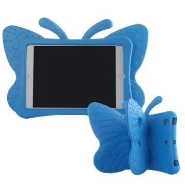 iPad Mini 2, iPad Mini 3 3D Shockproof Kids Case - Butterfly - Blue
