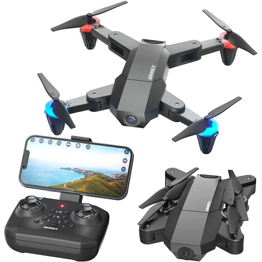 SIMREX X500 mini Drone Optical Flow Positioning RC Quadcopter with 720P HD Camera, Altitude Hold Headless Mode, Foldable FPV Drones WiFi Live Video 3D
