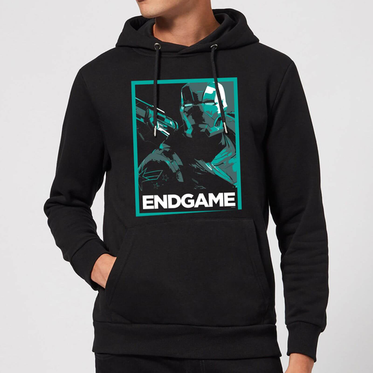 Avengers Endgame War Machine Poster Hoodie - Black - XL - Black