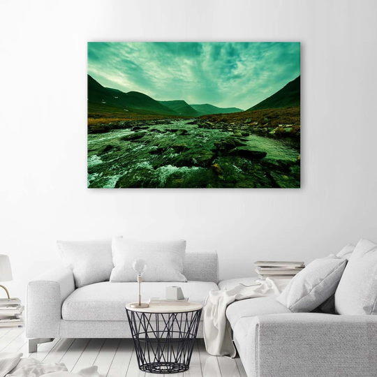 Canvas Print Mountain Landscape Green