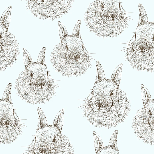 Walllpaper Roll 416X254cm Mural Decoration Kitchen Livingroom Bedroom Wallpaper Material With Print - Utensil Rabbits Sketched Brown