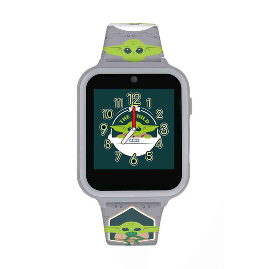 Disney Star Wars Mandalorian Grey Smart Watch With Printed Silicone Strap