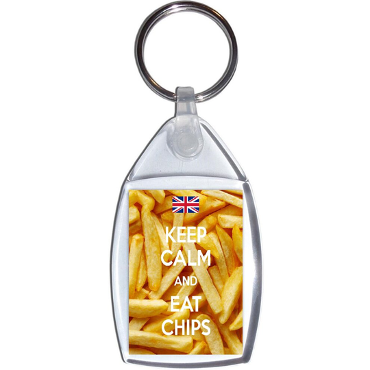 Keep Calm and Eat Chips - Keyring