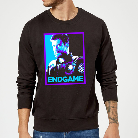 Avengers Endgame Thor Poster Sweatshirt - Black - L - Black