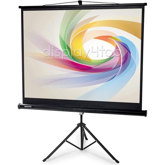 60" Portable Tripod Projector Screen With Stand 4:3 Portable Foldable For Home Theater Cinema Projector Movie Screen,Screen:122cm(W) x 91cm(H)