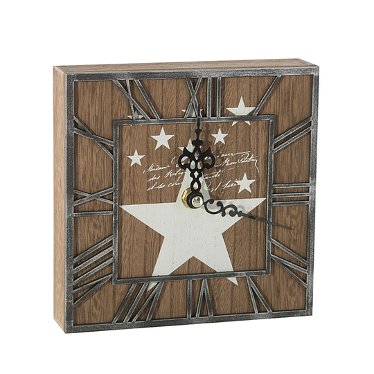 Tabletop Clock in Brown
