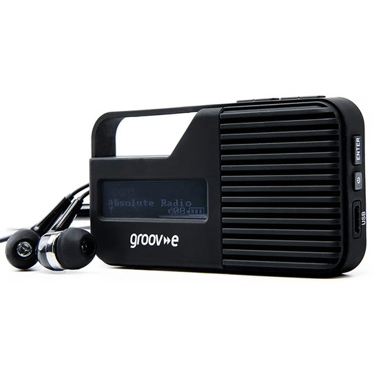Groov-e Rio Personal DAB/FM Digital Radio - Black