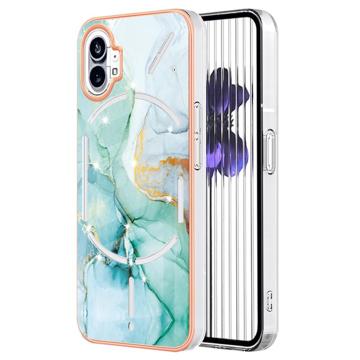 Marble Pattern Electroplated IMD Nothing Phone (1) TPU Case - Green