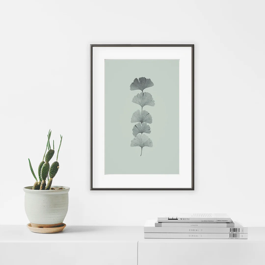 Ginko N°2 - Picture Frame Graphic Art Print on Paper