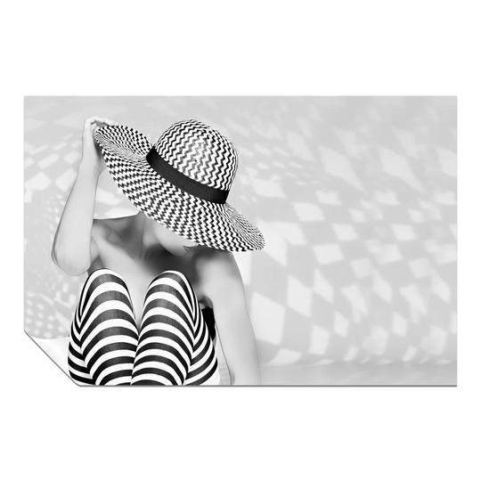 Panther Print Fine Art Prints Abstract Contemporary Black & White Zebra Woman Artistic Unframed Poster, Pictures For Home Walls, Bedroom, Living Room