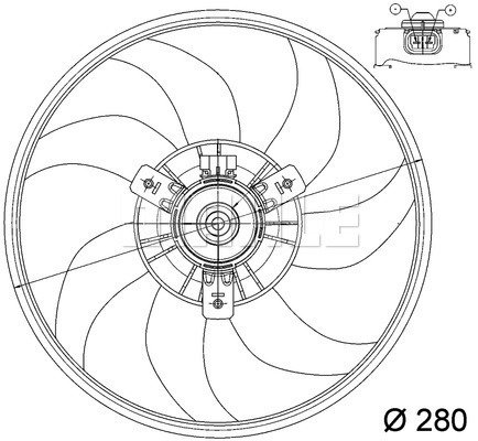 Air Conditioning fan 8EW351039-761 by BEHR