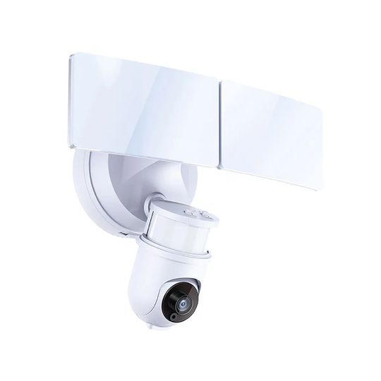 ENER-J Wifi Outdoor Security Kit With Ip Camera And Twin Led Floodlight 2 Way Audio White