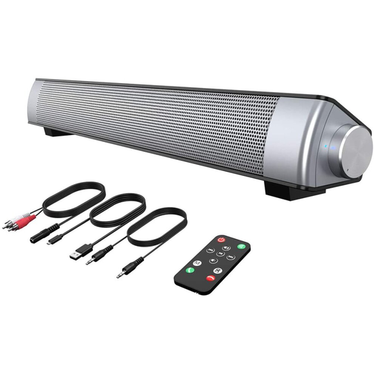 PC Soundbar,Wired & Wireless Bluetooth BT Computer Speakers with Remote Control,Portable USB Home Theater Stereo Sound Bar