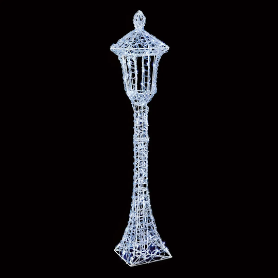 Premier Decorations 1.2M 120L Soft Acrylic Lampost Twinkling White LEDs