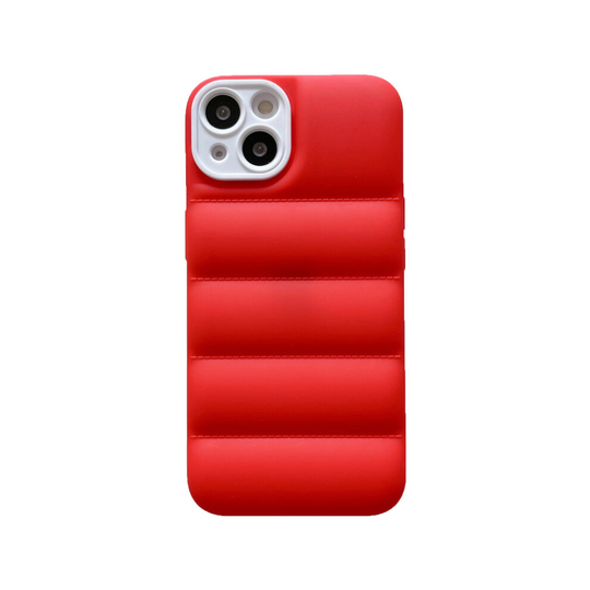 Compatible With iPhone 13 Red Puffer Down Jacket Phone Case