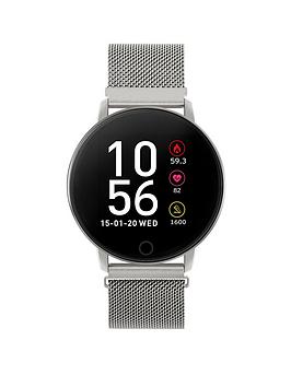 Reflex Active Series 5 Smart Watch With Heart Rate Monitor, Colour Touch Screen And Stainless Steel Mesh Strap