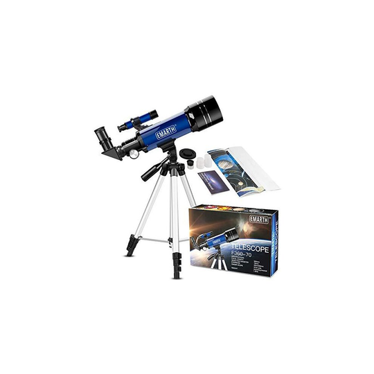 EMARTH Telescope for Kids Beginners Adult, 70mm Astronomical Refractor Telescope with Adjustable Tripod & & Finder Scope- Portable Travel Telescope