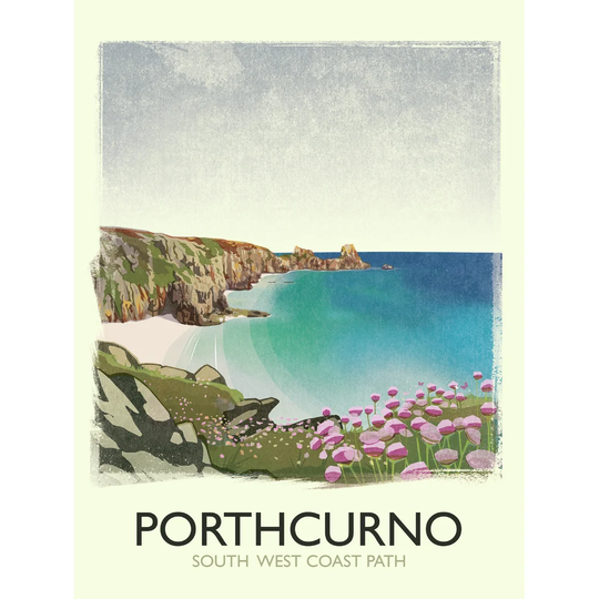 Porthcurno South West Coast Path by Rick Smith - Graphic Art Print on Paper