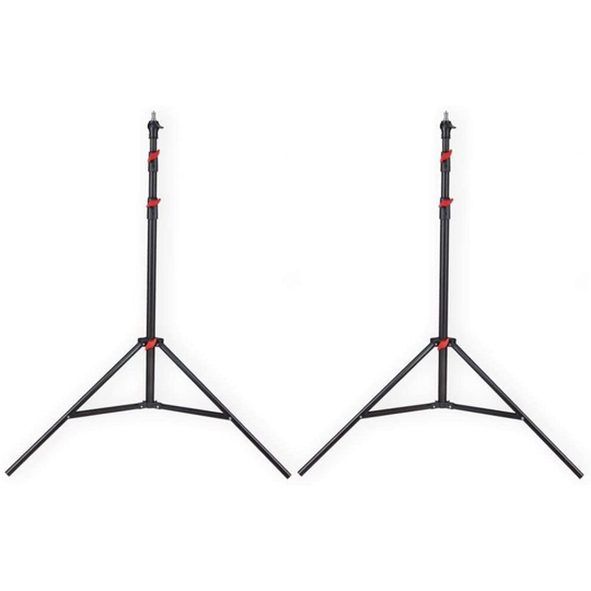 Pack of 2 Light stands Air Cushioned Heavy Duty 2.65m 8.69ft Tripod