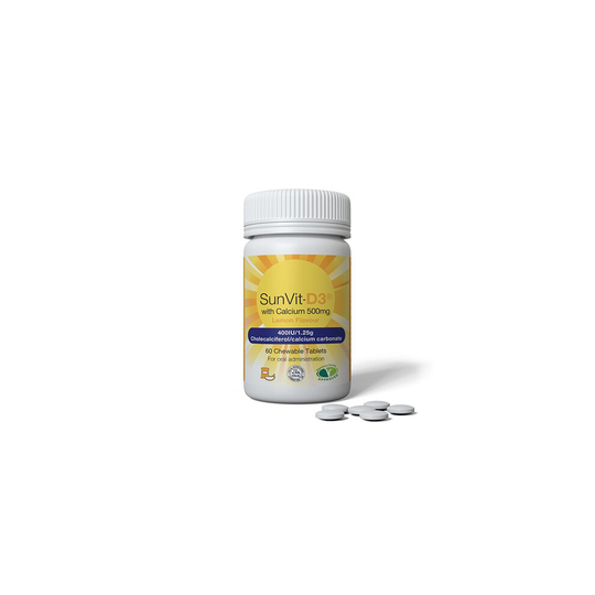 Vitamin D3 400IU 60 Chewable Lemon Calcium Tablets