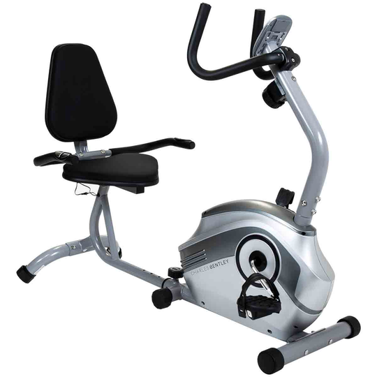 Charles Bentley Recumbent Exercise Bike 8 Level Adjustable Resistance - Black