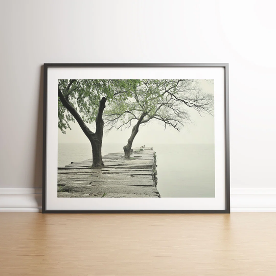 Old Lakeside Boardwalk by Vouvart - Picture Frame Photograph