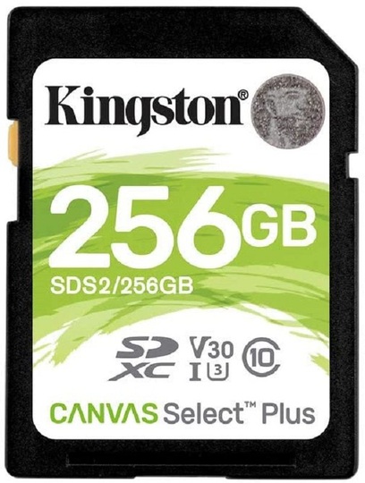 Kingston Canvas Select Plus 256GB UHS-I SDXC Memory Card