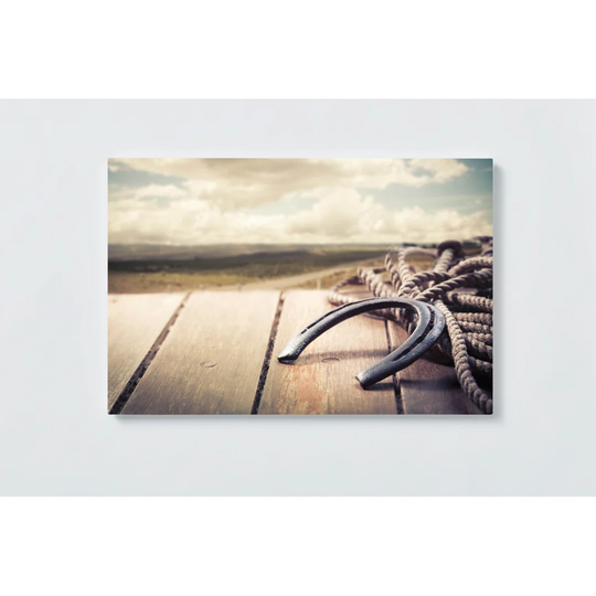 Horseshoe Motif Magnetic Wall Mounted Cork Board