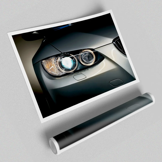 Bmw Headlight - Graphic Art Print on Paper