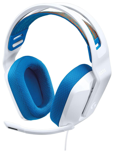 Logitech G335 Lightweight Wired Gaming Headset - White