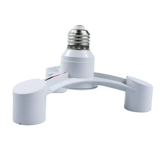 (1to3) 3In1 E27 to E27 Extended LED Lamp Bulbs Socket Splitter - Adapter Holder