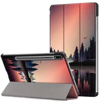 Tri-Fold Series Samsung Galaxy Tab S7/S8 Smart Folio Case - Nature