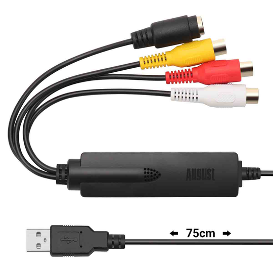 August USB 2.0 VHS DVD Video Capture Adaptor for Windows PC