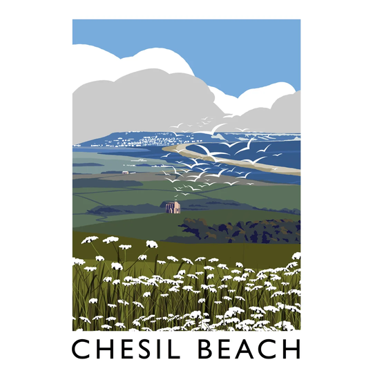 Chesil Beach 1 by Richard O'Neil - Graphic Art Print on Paper
