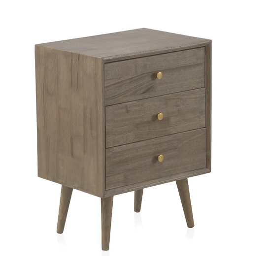 Miroir 3 Drawer Bedside Table
