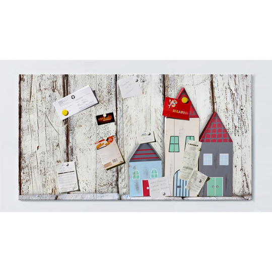 Houses Magnetic Wall Mounted Cork Board