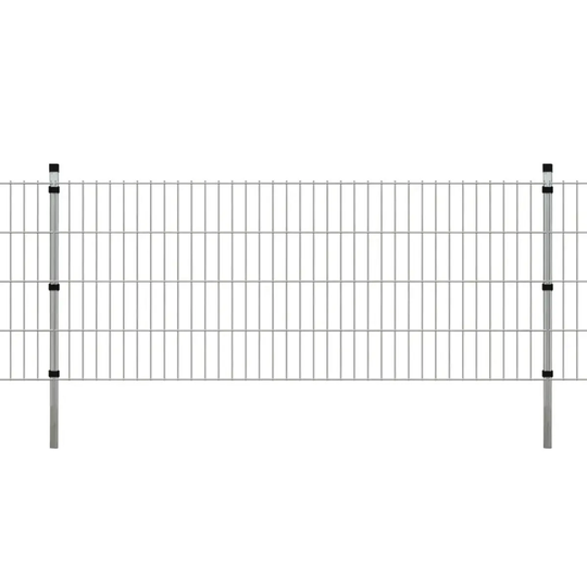 Vidaxl 2D Garden Fence Panels & Posts 2008X830 Mm 32 M - Silver