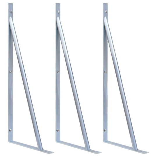 Support Brackets for Fence Post 3 pcs Galvanised Steel