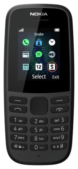 SIM Free Nokia 105 Mobile Phone - Black