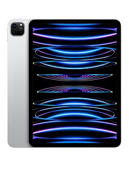 Apple Ipad Pro (4Th Gen, 2022), 128Gb, Wi-Fi, 11-Inch - Silver - Apple Ipad With Pencil & Keyboard