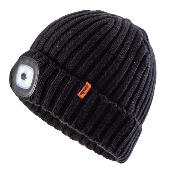Scruffs LED Beanie Warm Winter Work Hat Rechargeable LED Headlight