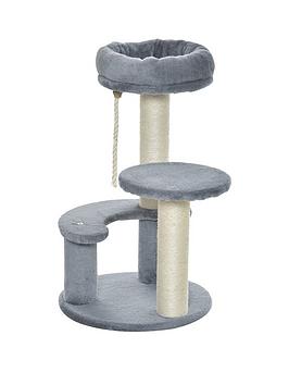 Pawhut 65 Cm Cat Tree Kitty Scratcher Kitten Activity Centre