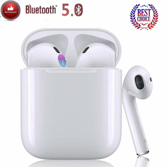 Wireless Touchscreen Bluetooth Headset, TWS i12 Waterproof IPX6 Bluetooth Headset Waterproof Bluetooth Headset Earphones with Microphone Headset with