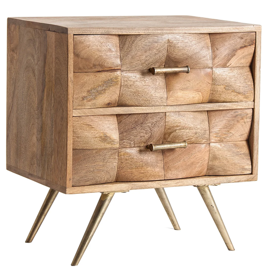 Kusel 2 Drawer Bedside Table
